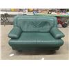 Image 1 : Leather Style Love Seat 60" Wide 