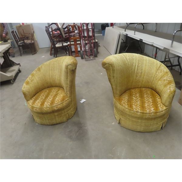 (2) Funky Living Room Mid Century Chairs