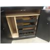 Image 4 : Cabinet - Black with Brass Pulls + Top Glass Protector 16"×36"×89"