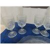 Image 5 : Irish Herringbone Set of 6 Glasses + Tray/ Platter