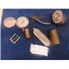 Image 1 : Westinghouse Gauge with Cover, Pencil Sharpener, Saw Setter, Colgate Shaving Stick Container plus mo