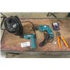 Image 1 : Submersible Utility Pump, Makita Drywall Screwgun, Makita Cordless Drill, Multimeter, Wire Strippers