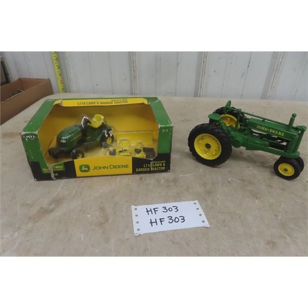John Deere  L110 L+G Tractor in Box 1:16 Scale, John Deere  Model A Die Cast Tractor Loose