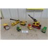 Image 1 : Assorted Pressed Steel + Die Cast Items: Tonka Crane, Marx Dump Truck, Tonkas, John Deere Combine pl