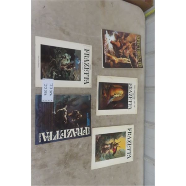 4 Frank Frazetta Art Books + Spectrum III Fantasy Art Book