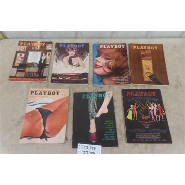 Lot of (7) 1962 Playboy Magazines