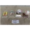 Image 1 : Ernie Banks + Stan Musial Encased Cards, Mickey Mantle + Cal Ripken Baseballs Signed with Certificat