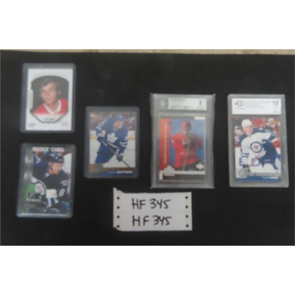 5 Assorted Hockey Cards : Kyle Connor Rookie, Graded Brad Richards + Patrick Laine