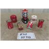 Image 1 : Blackhawks Goalie Mask, 2 Die Cast Zambonis, Montreal Canadians Salt + Pepper Shakers,  Coca-Cola Sa