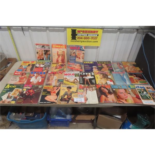 26 Vintage 1960's-80's Girly Magazines: Ovi, 
Man to Man, Ace, Sir plus more 