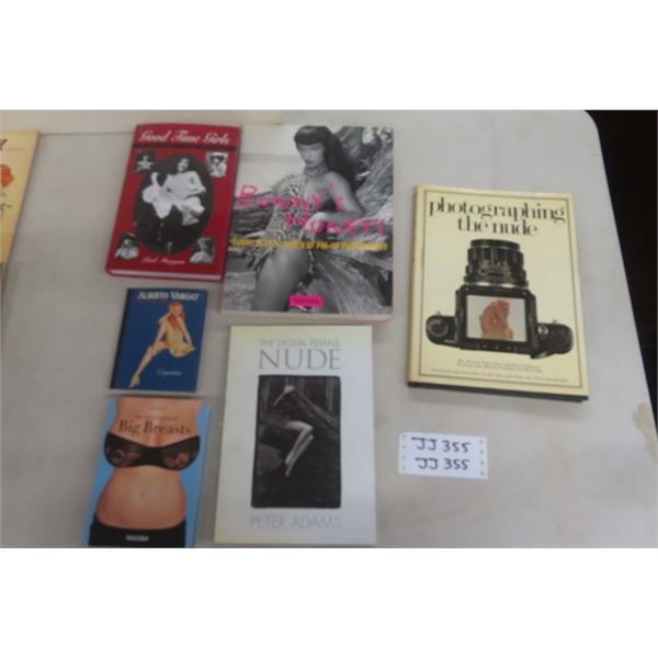 Assorted Nude Photography Books, Pin Up Books, Vargas Books