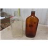 Image 2 : 2 Large Brown Gallon Jugs + 1 Clear + 1 Brown Smaller Bottles