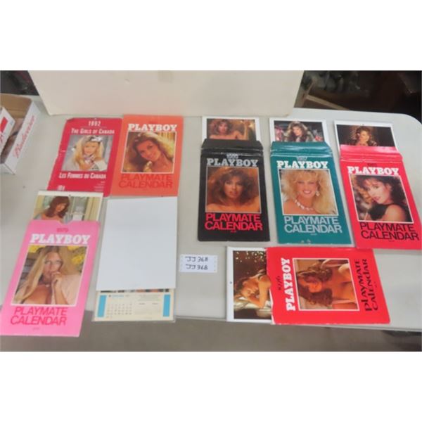 1976/ 77/ 79/ 82/ 85 / 87/ 89/ 92 Playboy Calendars - 1977 + 1992 Do Not Have Sleeves
