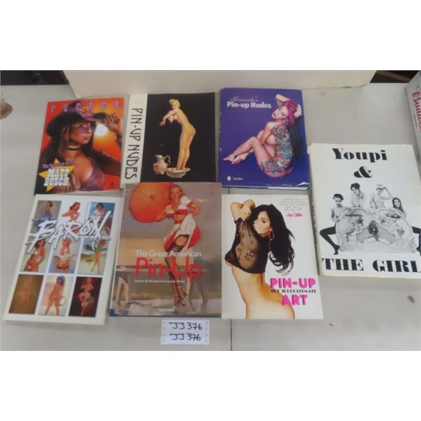 7 Assorted Pin Up Books- Softcover + Hardcover 
