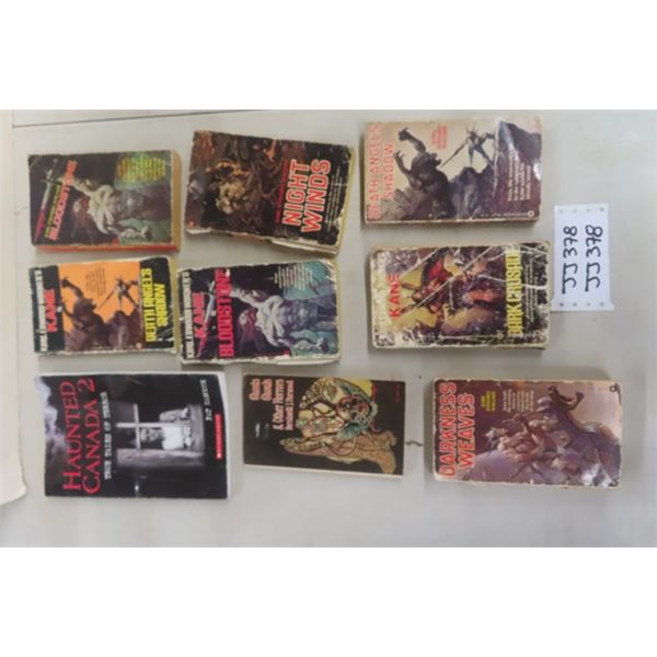 7 Paperbacks with Frank Frazetta Haunted Canada, Ghost Books