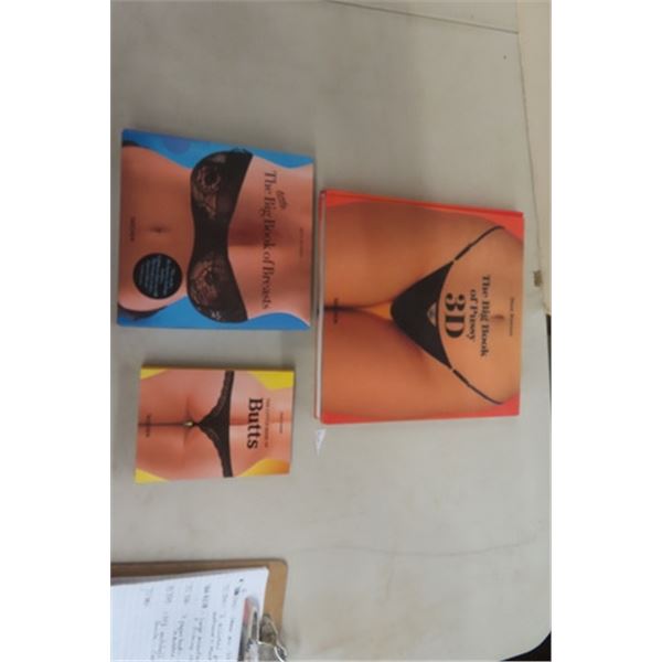 The Big Book of Pussy 3D, The Little Big Book of Breasts, The Little Book of Butts