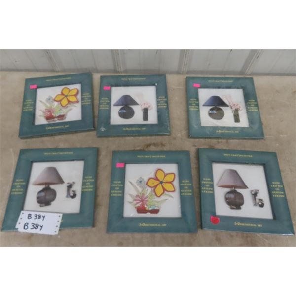6 Deco Craft 3D Art New in Packages, Hamd Crafted on Genuine Ceramic