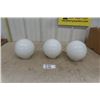 Image 1 : 3 Vintage White Glass Globe/ Shades 7.5" 