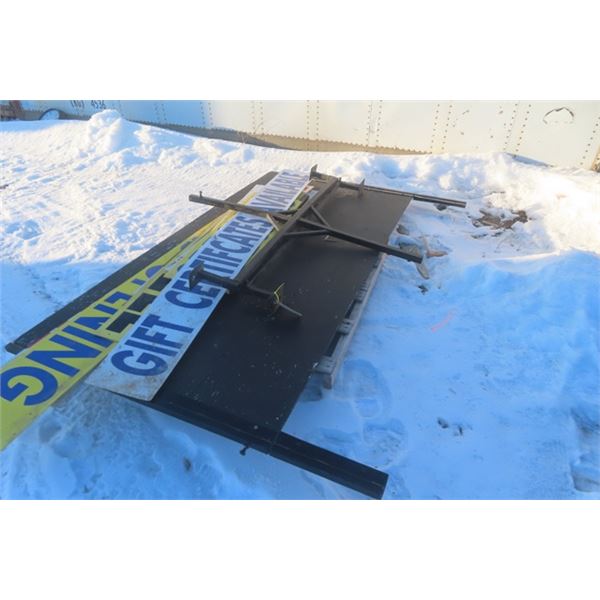 Portable Sign/ Billboard - Wood with Metal Frame 64"×100"