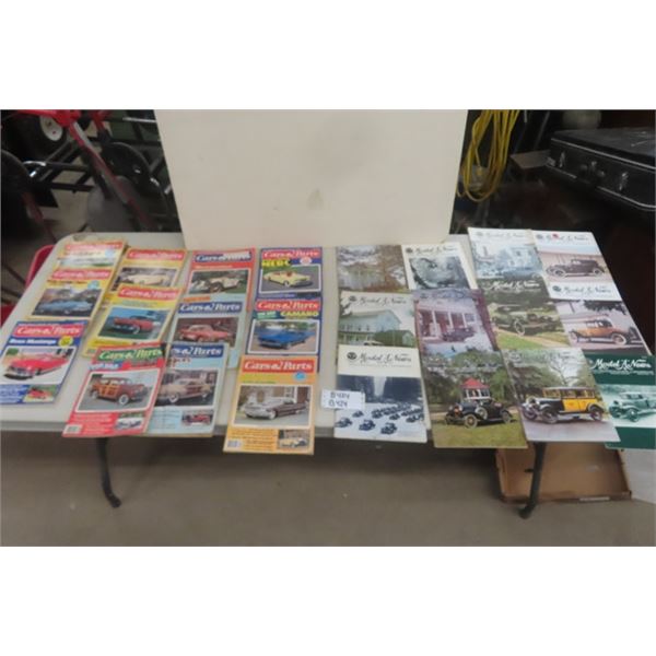 12 Cars + Parts Magazines 1990, 12 Model A News Magazines 1970's