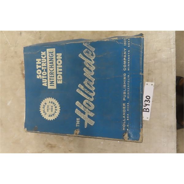 Hollander 50th Auto/ Truck Interchange Manual