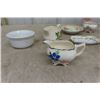 Image 3 : Assorted China + Ceramics : Creamers, Bowls, Vase, Steins