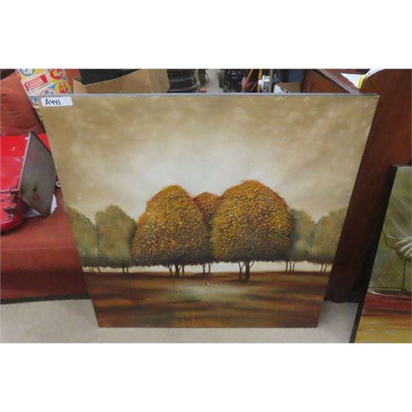 Large Oil On Canvas ' Trees' 40"×40"