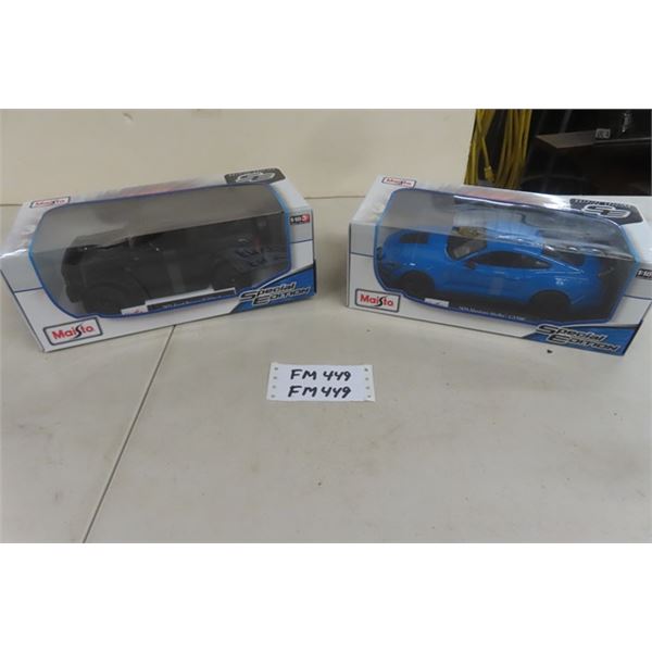 Maisto 2021 Ford Bronco + 2020 Mustang Shelby GT500 1:18 Scale Die Cast Cars New in Boxes