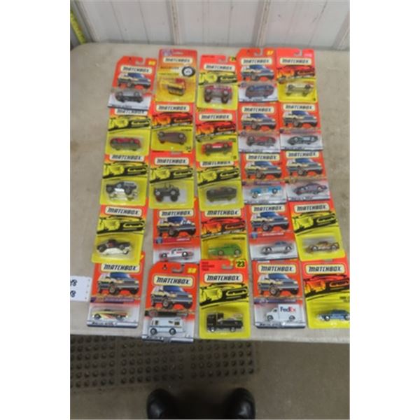 25 Assorted Matchbox Cars All New in Packages- 20 + years old