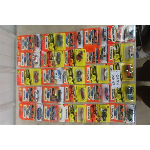 25 Various Matchbox Cars- All New in Packages- 20+ years old
