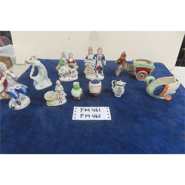 10 pcs of Occupied Japan China Figurines + Ornaments