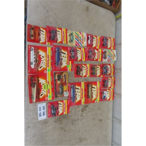 20 Assorted Majorette Die Cast Cars New in Packages: Limos, Boat Hauler plus more