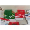 Image 2 : 11 Assorted Cardboard Soda Pop Cartons: Coca-Cola,  Pepsi, 7Up + more