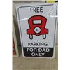 Image 3 : 2 Modern Metal Signs : Harley Davidson 12"×16" + Free Parking Dad 12"×18"