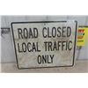 Image 1 : Metal Traffic Sign 'Road Closed' 24"×30"
