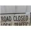 Image 2 : Metal Traffic Sign 'Road Closed' 24"×30"