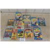 Image 1 : 12 Assorted Die Cast Cars New in Packages: Micro Machine, Sonic Flashers, Penny Racers plus more