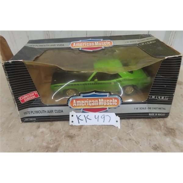 American Muscle Ertl 1970 Plymouth AAR 'Cuda Die Cast 1:18 Scale