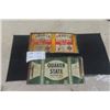 Image 1 : 2 Flatened Oil Quart Cans : En- Ar- Co + Quaker State