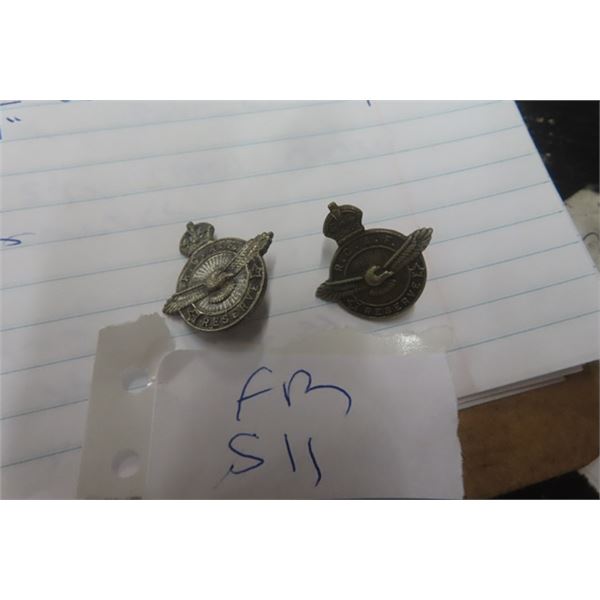 2 RCAF Pins: 1 Marked Birks - Could be Sterling