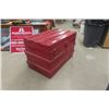 Image 3 : Painted Wooden Travel Trunk 17.5" x 20" x 32" 