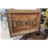 Image 6 : Drewry's Wood Bottle Crate + Assorted Sealers ; Crown, Ball, Mid West