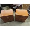 Image 2 : Pair of 2 Drawer Oak Night Tables 18"x 24" x 24" 