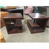 Image 1 : Funky Pair of End Table Cabinets 22.5" x 25" x 26.5" 