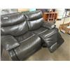 Image 4 : Leather 90" Brown Comfy Couch + 67" Love Seat - Both Seats on Love Seat Recline & 2 End Seats