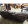Image 4 : Brown Leather Look Couch 80" Wide