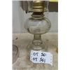 Image 3 : 2 Coal Oil Lamps - Both with Chimney, 1 Peanut Lamp + Oil 