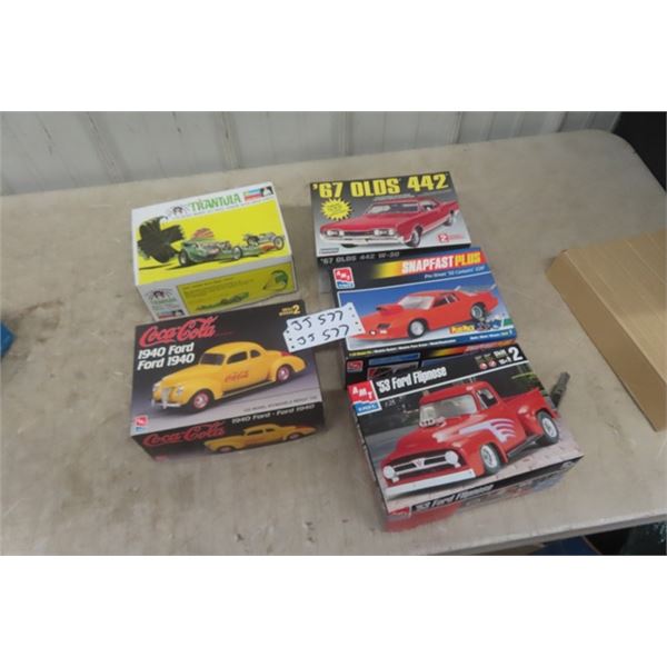 (5) 1:24 + 1:25 Scale Auto Models ; '67 Olds, '92 Camaro, '40 Ford Coke Coupe, '53 Ford FlipNose, 