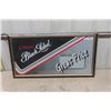 Image 1 : Framed Up Black Label Beer sign 21" x 39"