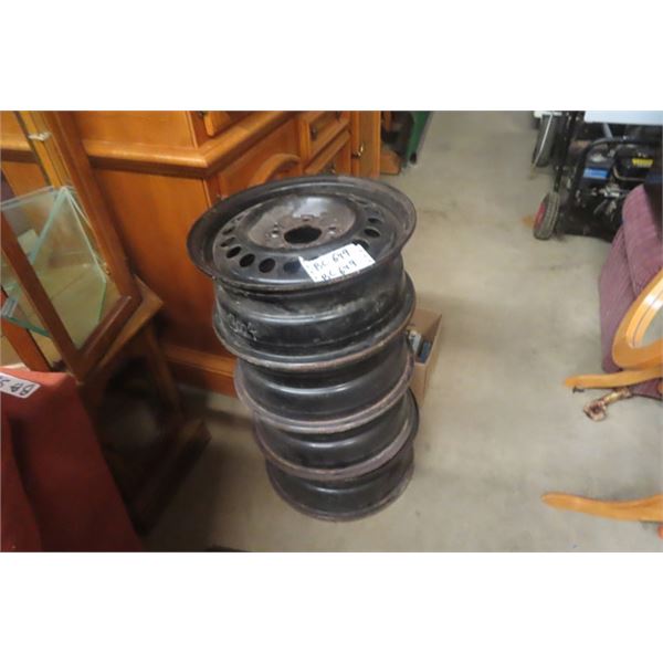(4) 15" Steel Auto Rims